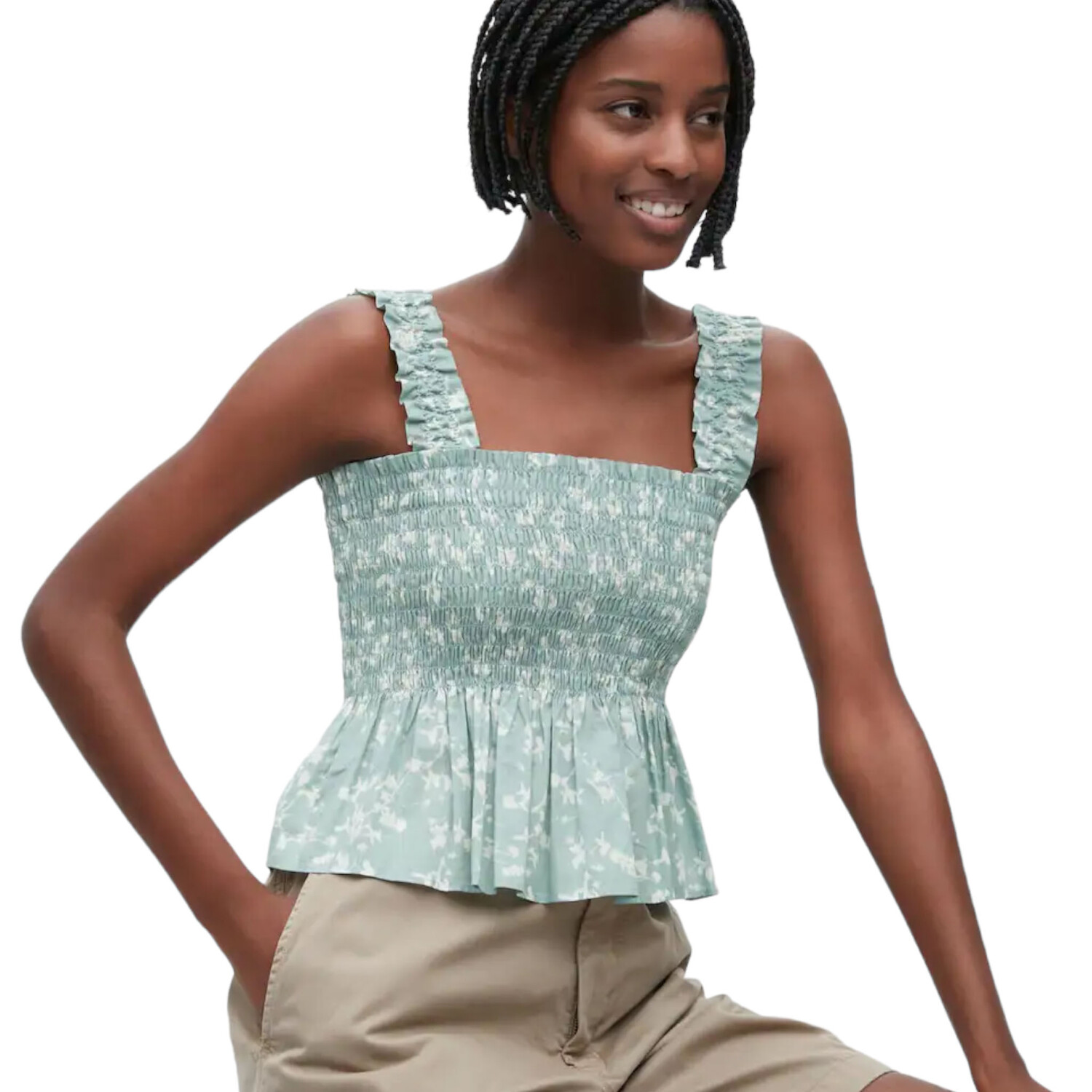 

Блуза Uniqlo Cotton Sleeveless, зеленый