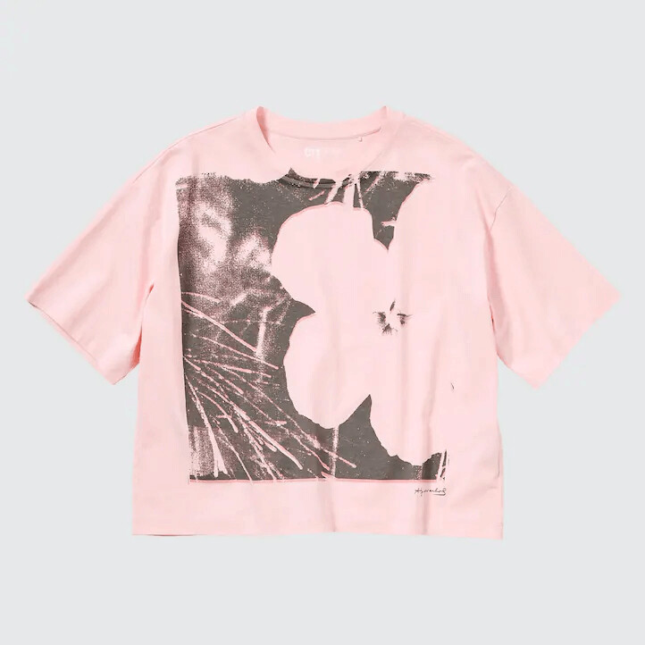 

Футболка Uniqlo UT Andy Warhol Flowers Collection, розовый