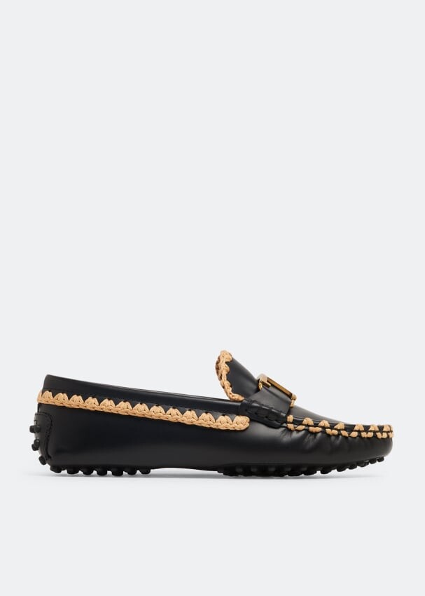 

Лоферы TOD'S T Timeless Gommino driving loafers, черный