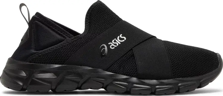 

Кроссовки quantum lyte slip-on 'triple black' Asics, черный