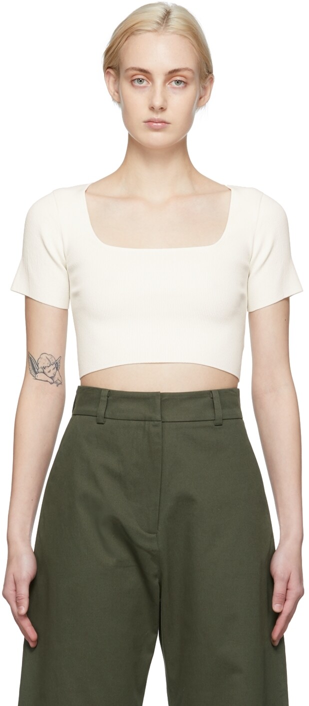 

Трикотажная футболка в рубчик Off-White Arch The