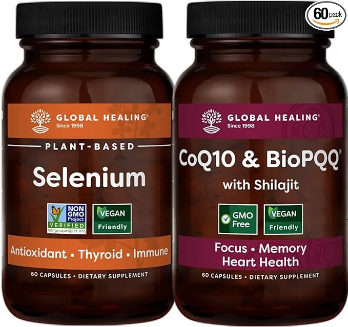 

Селен + CoQ10 & BioPQQ Global Healing, 2 упаковки по 60 капсул