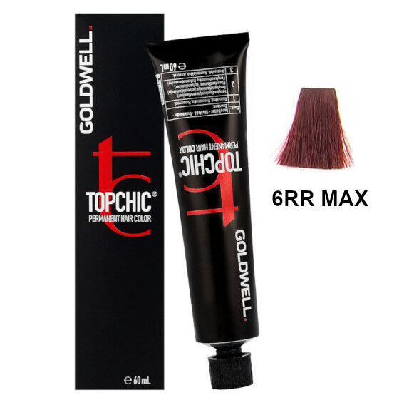 

Стойкая краска для волос 6rr max moving red Goldwell Topchic, 60 мл