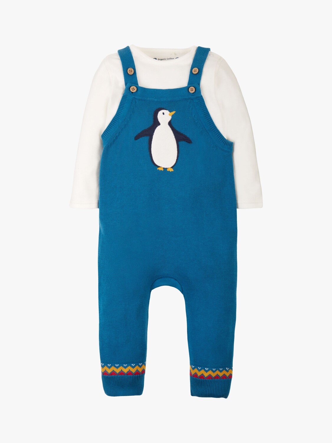 

Вязаный комбинезон и топ Baby Addison Frugi, глубоководный пингвин