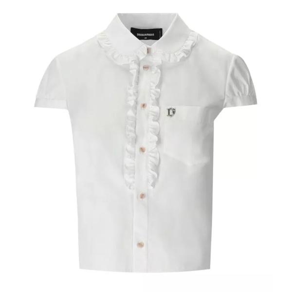 

Футболка little ruffled shirt Dsquared2, белый