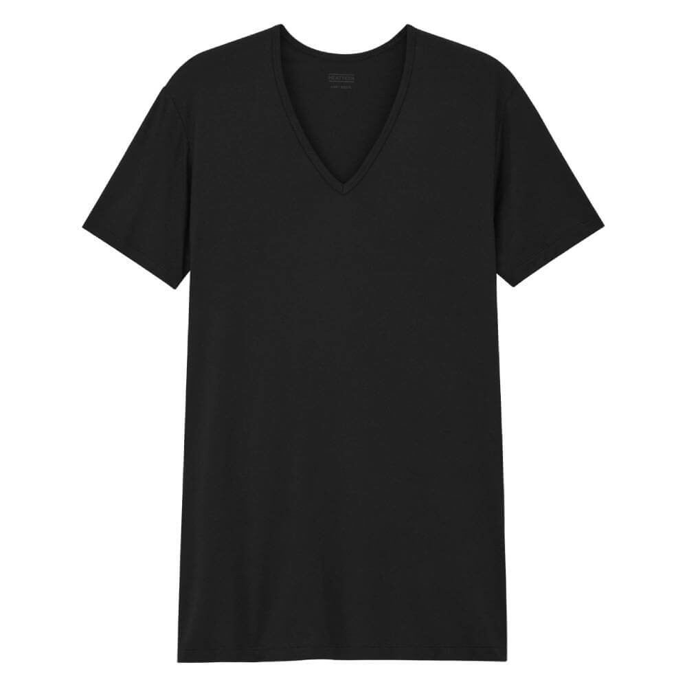 

Футболка Uniqlo Heattech V Neck Short Sleeved Thermal, черный