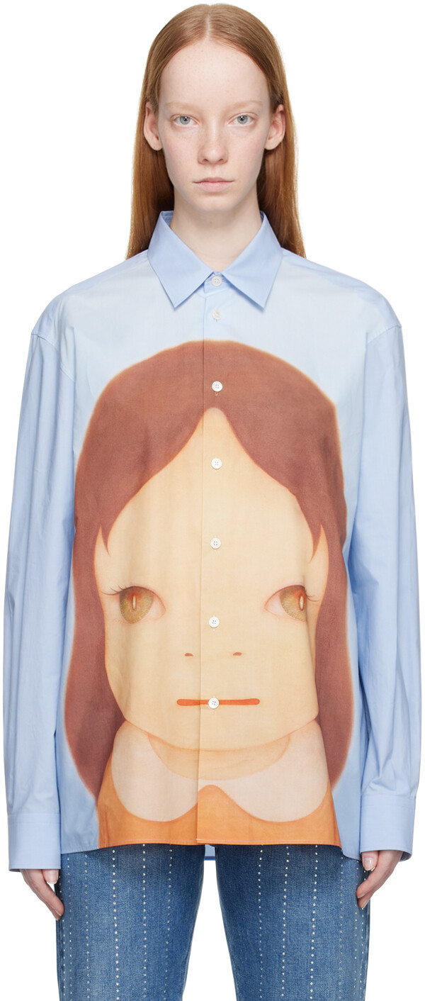 

Синяя рубашка для близнецов Stella McCartney