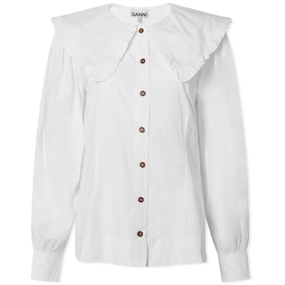 

Рубашка GANNI Cotton Shirt With Collar Detail