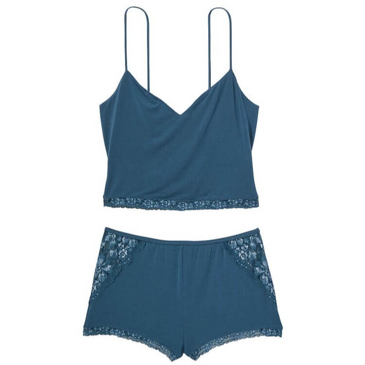 

Комплект Victoria's Secret Stretch Modal Lace-Back Cami, синий
