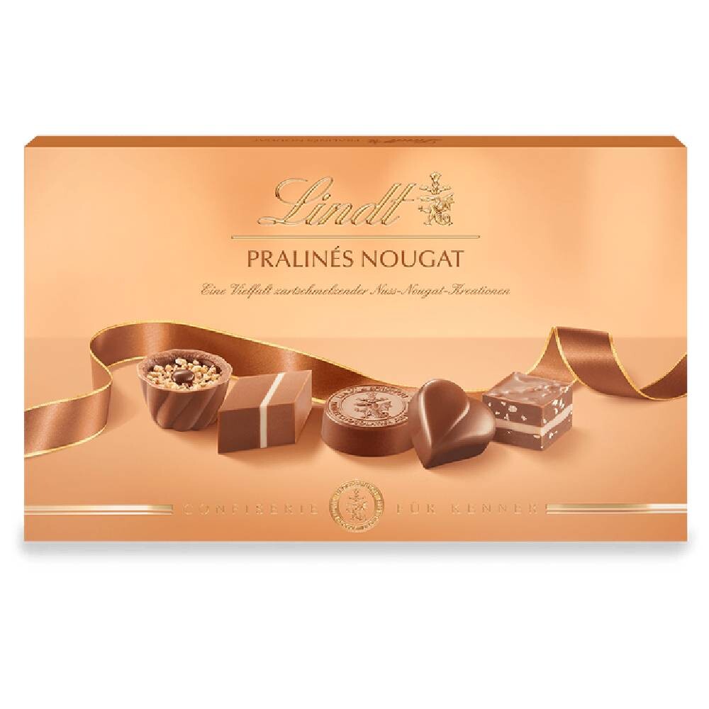 

Конфеты Lindt Pralinés, ассорти молочный шоколад с нугой, 125г