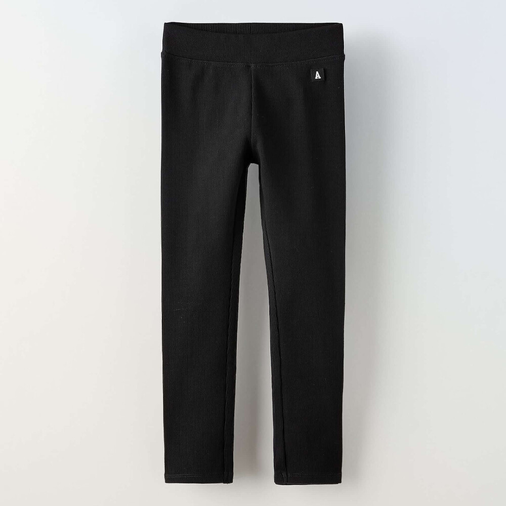 

Леггинсы Zara Rib With Label, черный