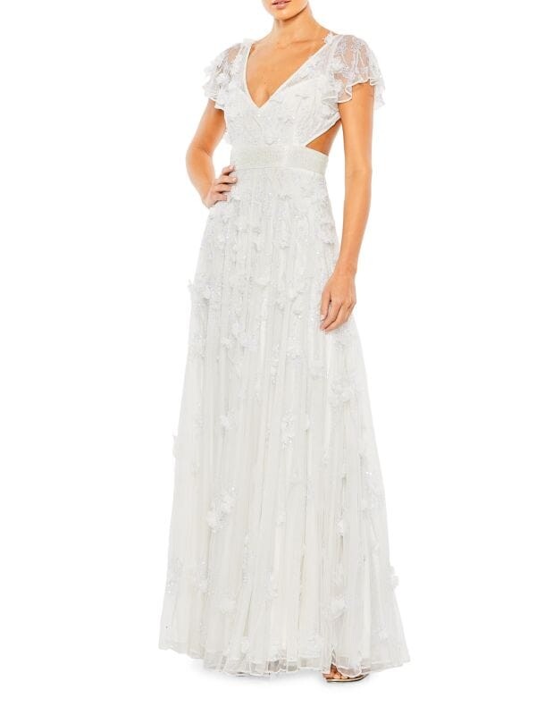 

Платье Mac Duggal с вырезами, белый