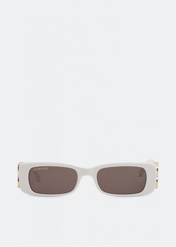 Солнечные очки BALENCIAGA Dynasty rectangular sunglasses, белый