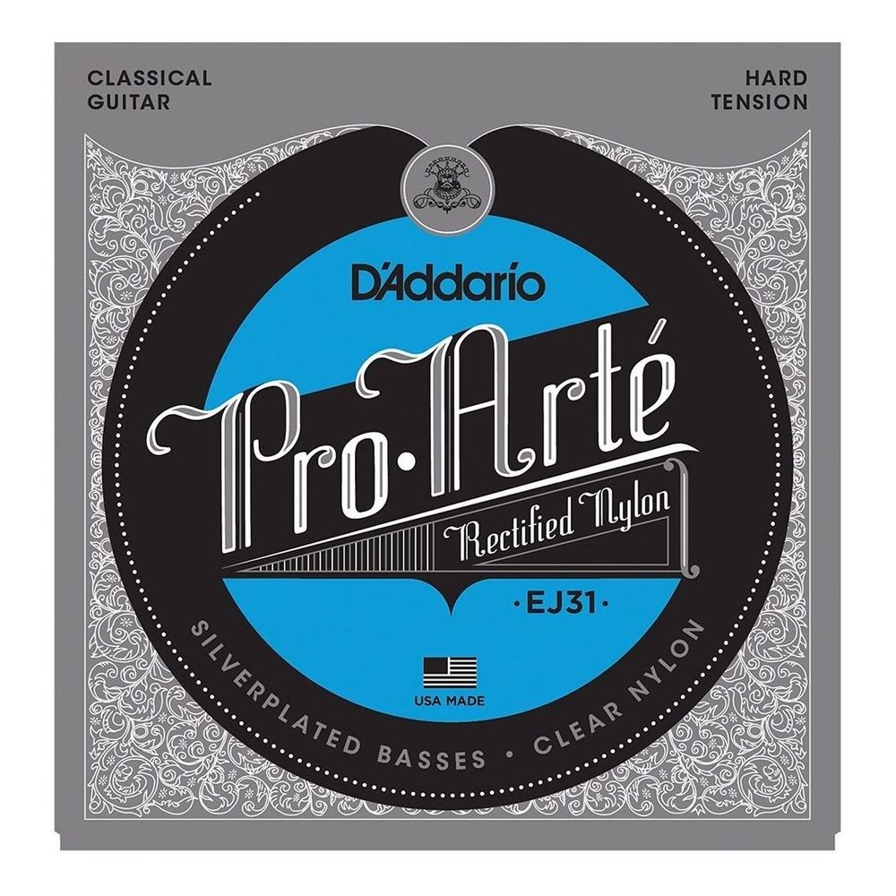 Струны D'Addario EJ38 для классической гитары нейлоновые жесткое натяжение (калибр .0290-.044)