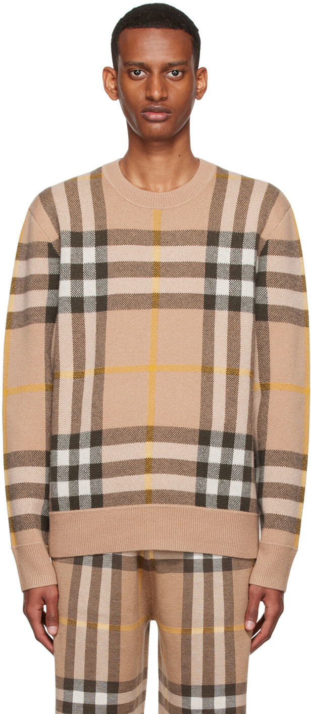 

Бежевый кашемировый свитер Nixon Burberry