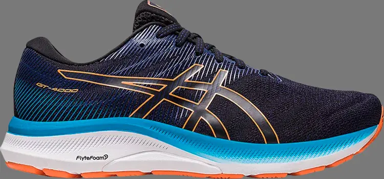 

Кроссовки gt 4000 2e wide 'black sun peach' Asics, черный