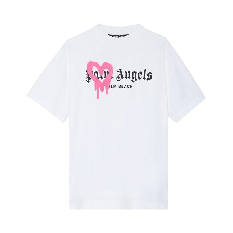 

Футболка Palm Angels Beach Sprayed Tee 'White/Fuchsia', белый