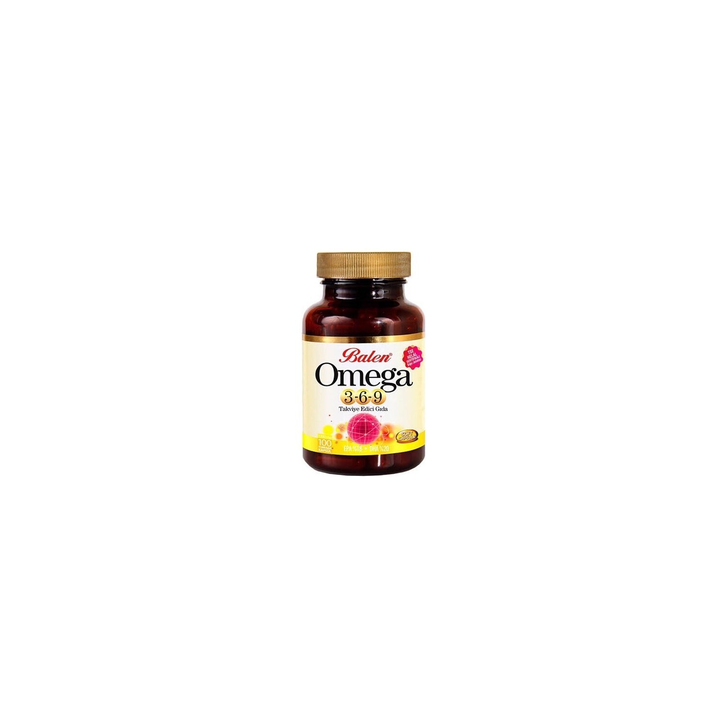 

Мягкая капсула, содержащая жирные кислоты Balen Omega 3,6,9