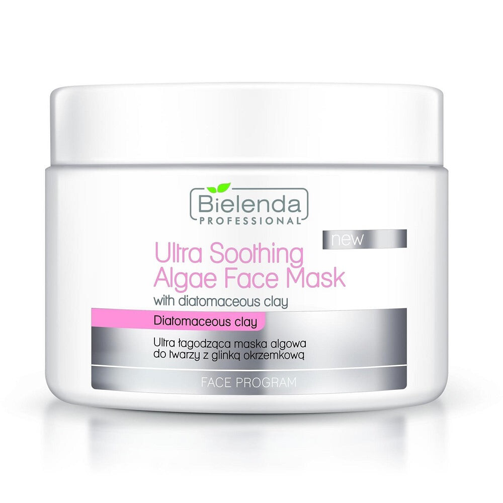 

Bielenda Professional Ultra Soothing Algae Face Mask ультра-успокаивающая маска для лица из водорослей с диатомовой глиной 190г