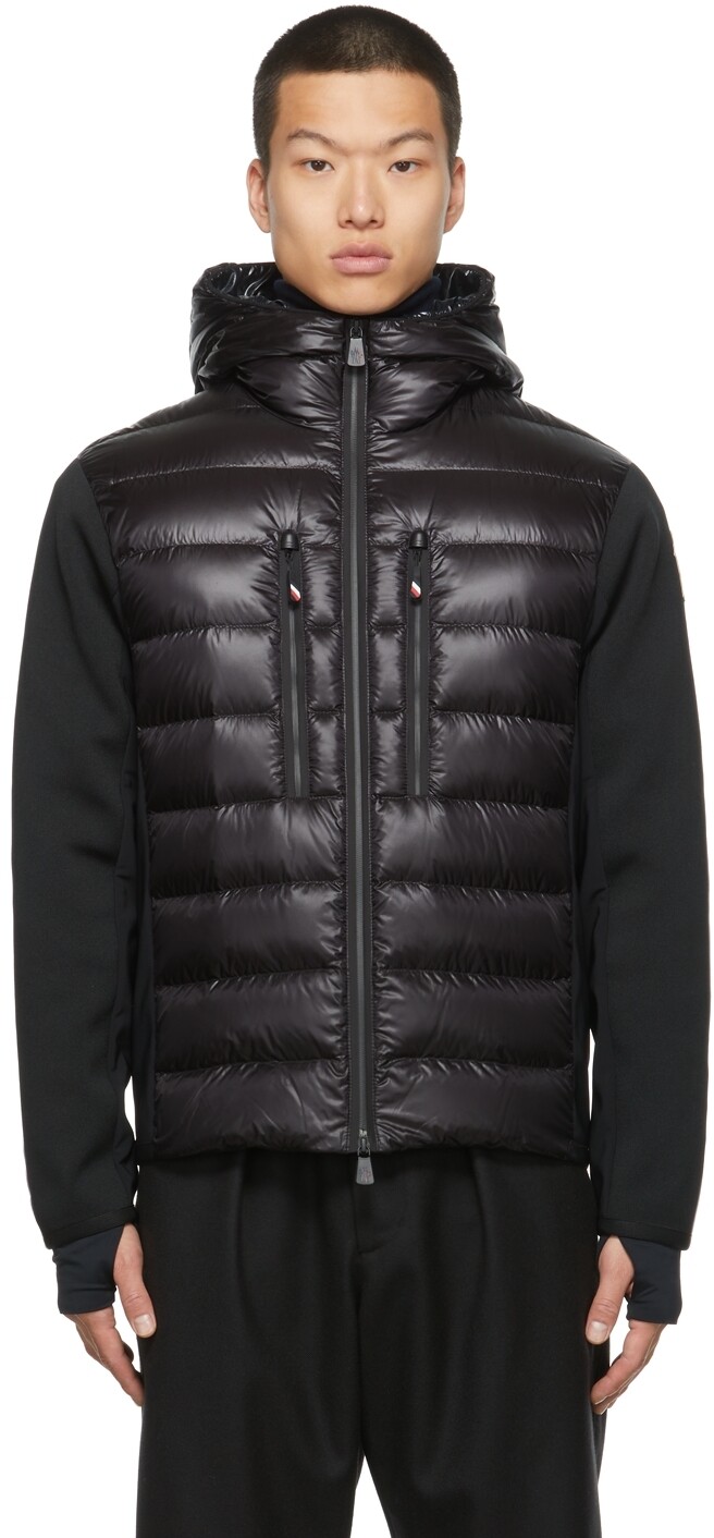 

Трикотажная куртка со вставками на пуху Moncler Grenoble, Черный