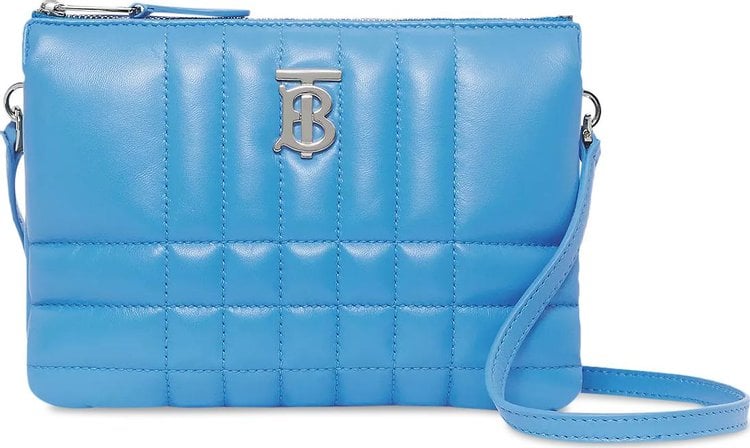 

Сумка Burberry Quilted Lambskin Lola Twin Pouch Bright Sky Blue, синий