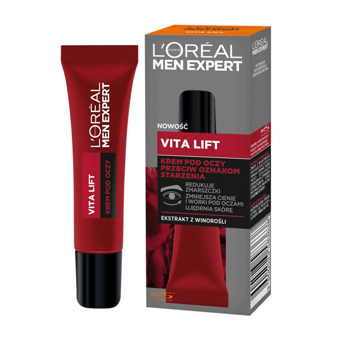 

L'Oreal Paris Крем для кожи вокруг глаз Men Expert Vita Lift против признаков старения 15мл
