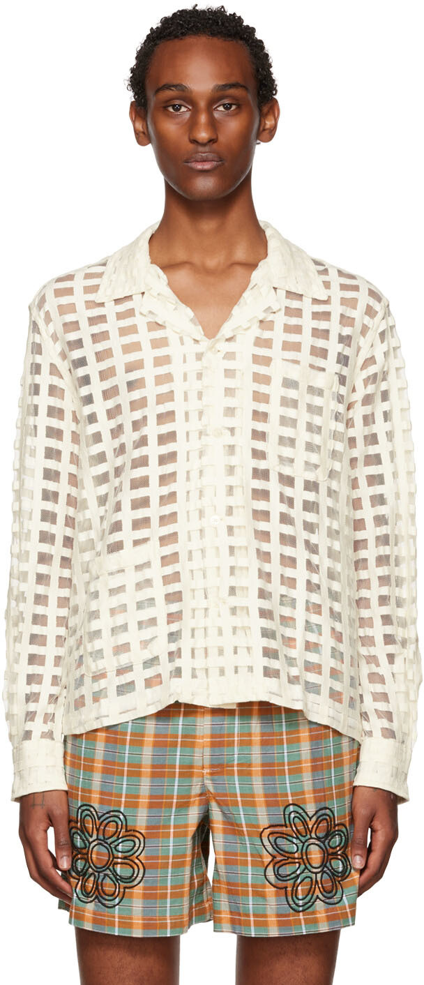 

Рубашка Off-White в сетку Bode
