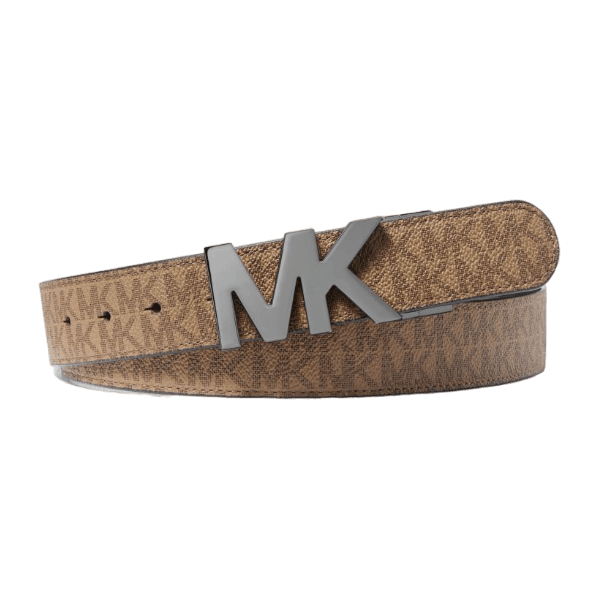 Ремень Michael Kors Reversible Logo Buckle, светло-коричневый - фото