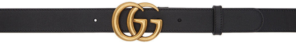 

Черный ремень с узором GG Gucci