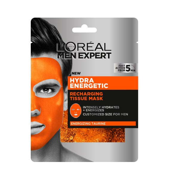 

L'Oreal Paris Men Expert Hydra Energetic Recharging Tissue Mask энергетическая тканевая маска