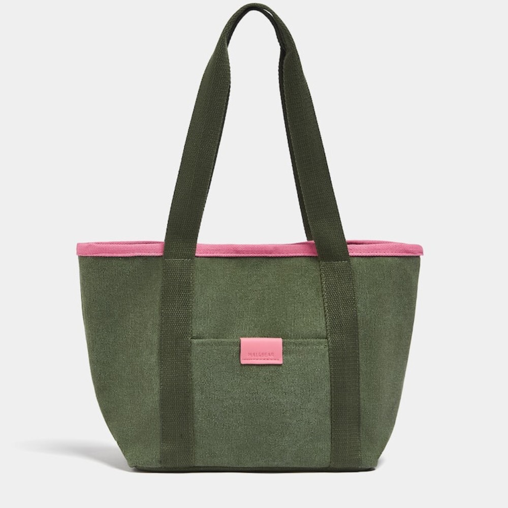 

Сумка Pull&Bear Mini Canvas Tote, хаки