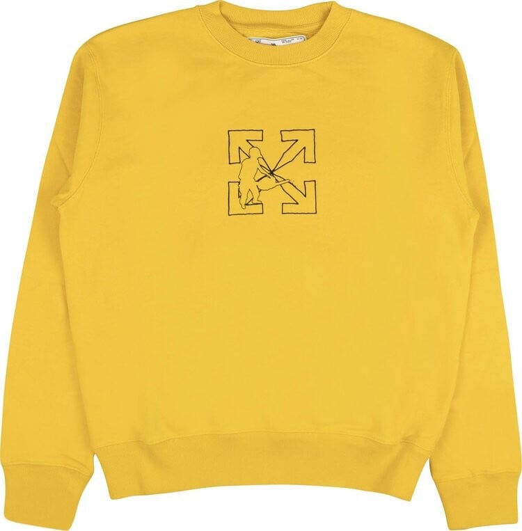 

Толстовка Off-White Workers Slim Crewneck 'Yellow', желтый