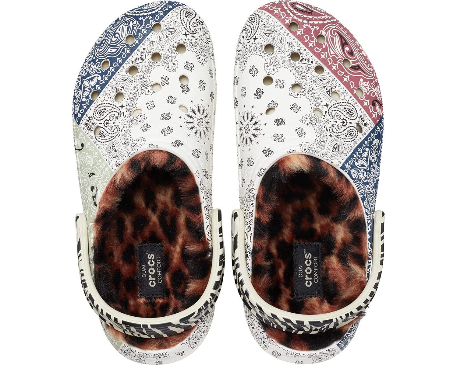 

Сабо Zappos Print Lab: "Gone Wild" Classic Lined Clog Crocs, мульти