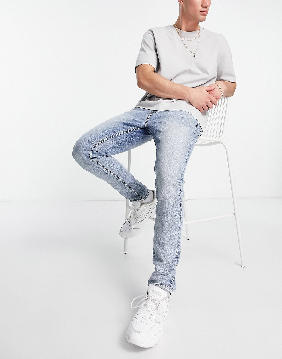 

Голубые джинсы скинни ASOS DESIGN