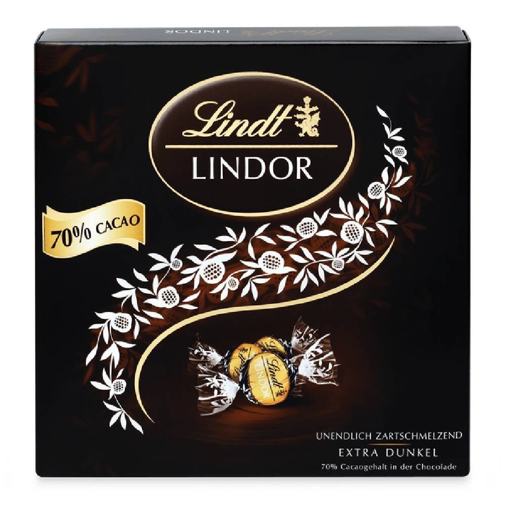 

Конфеты Lindt Lindor Präsent Box, горький шоколад 70%, 186г