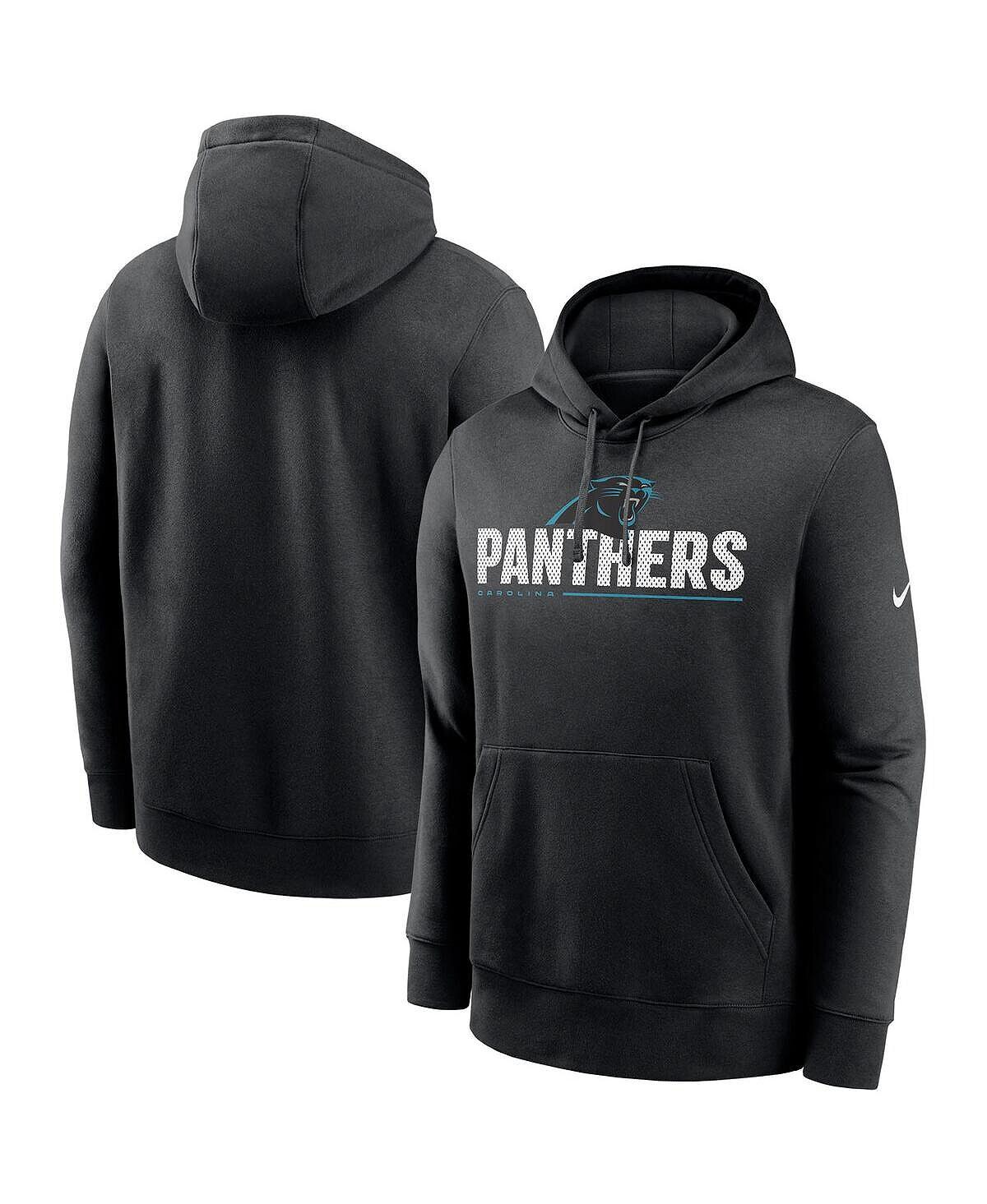 

Мужская черная толстовка с капюшоном carolina panthers team impact club Nike, черный