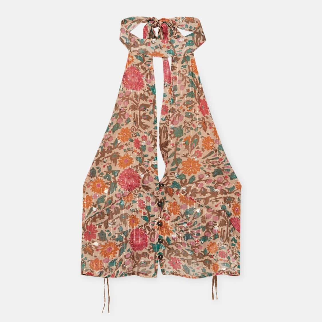

Топ Pull&Bear Floral Halter Neck, мультиколор