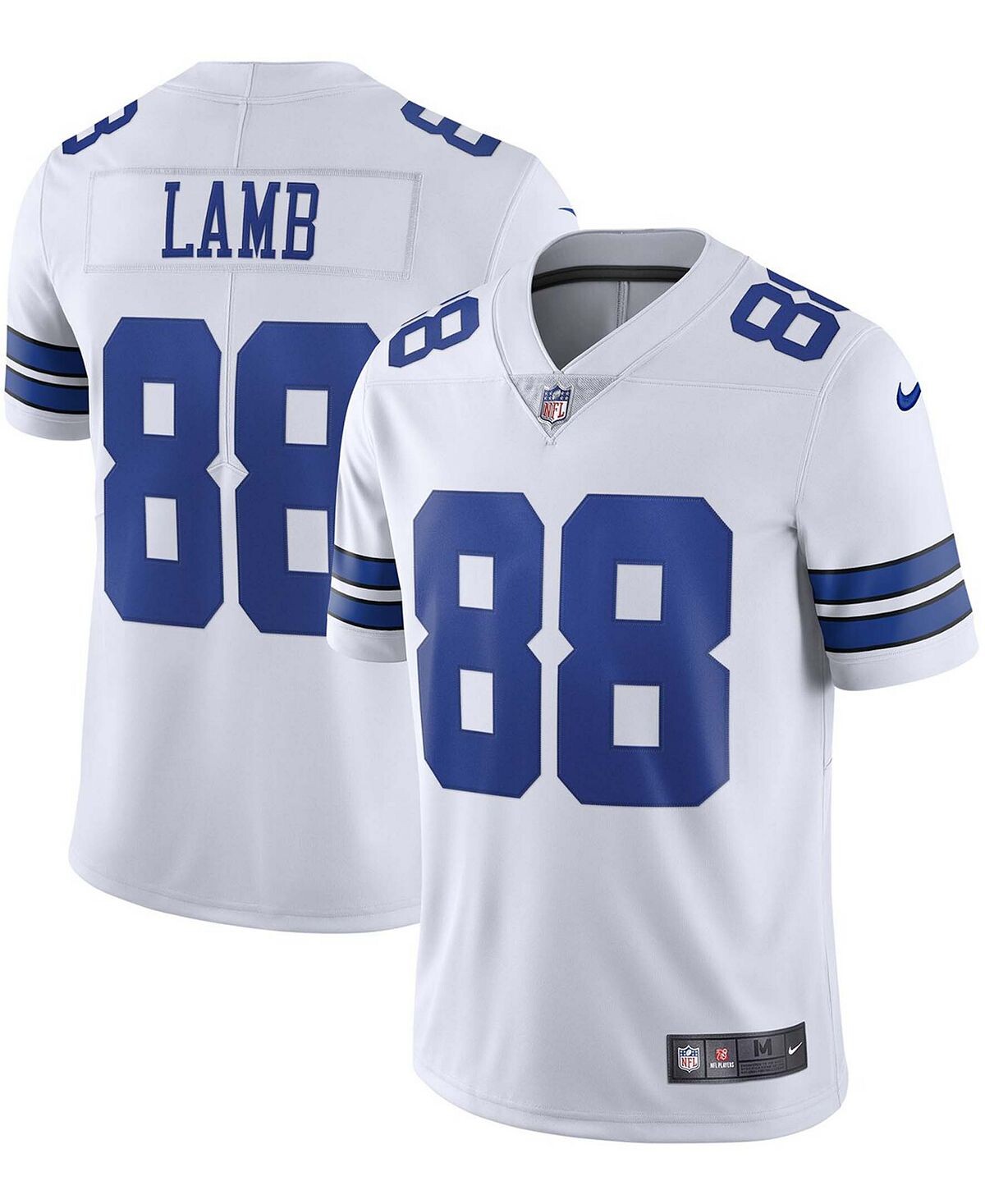 

Мужская футболка ceedee lamb white dallas cowboys vapor limited jersey Nike, белый