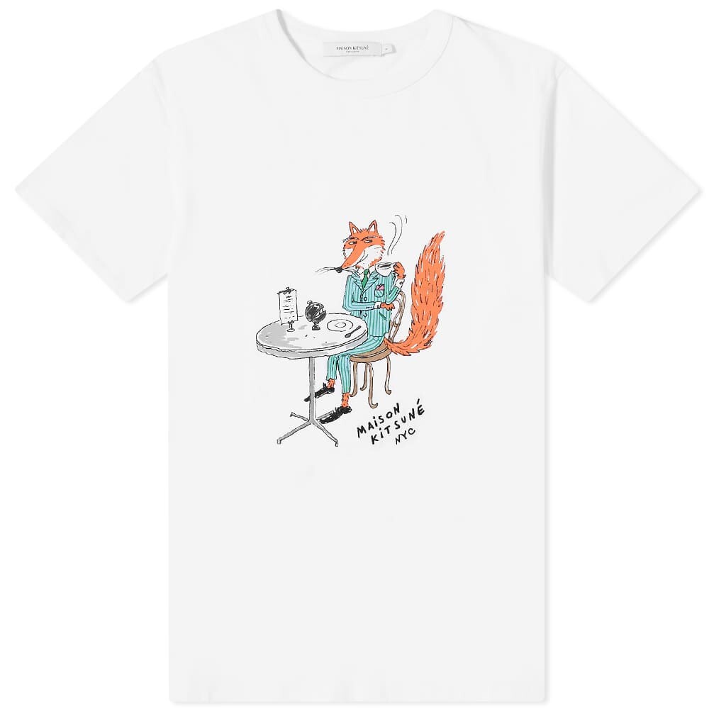 

Футболка Maison Kitsune by Olympia Le-Tan Coffee Fox Classic Tee, Белый