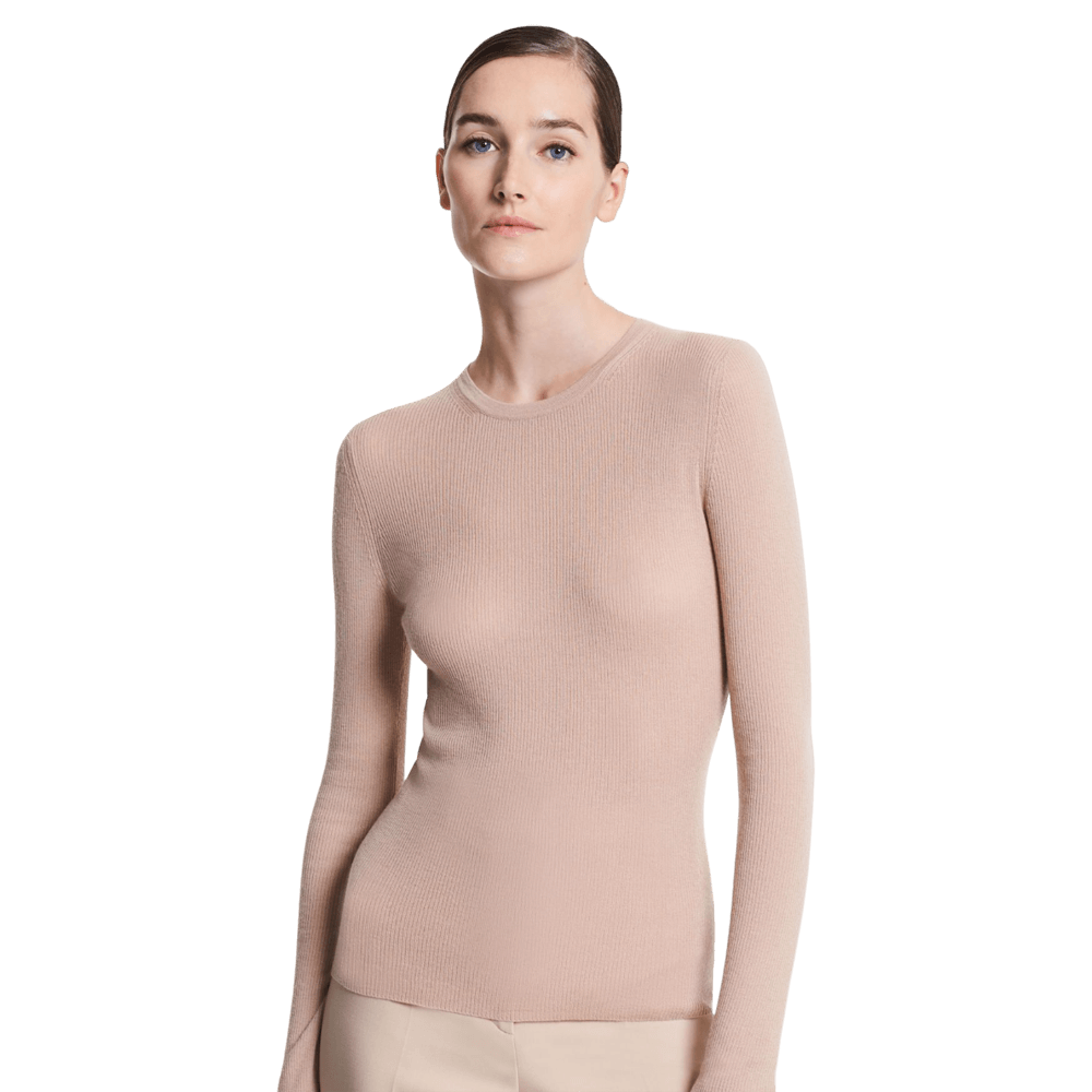 Свитер Michael Kors Hutton Featherweight Cashmere, светло-коричневый - фото