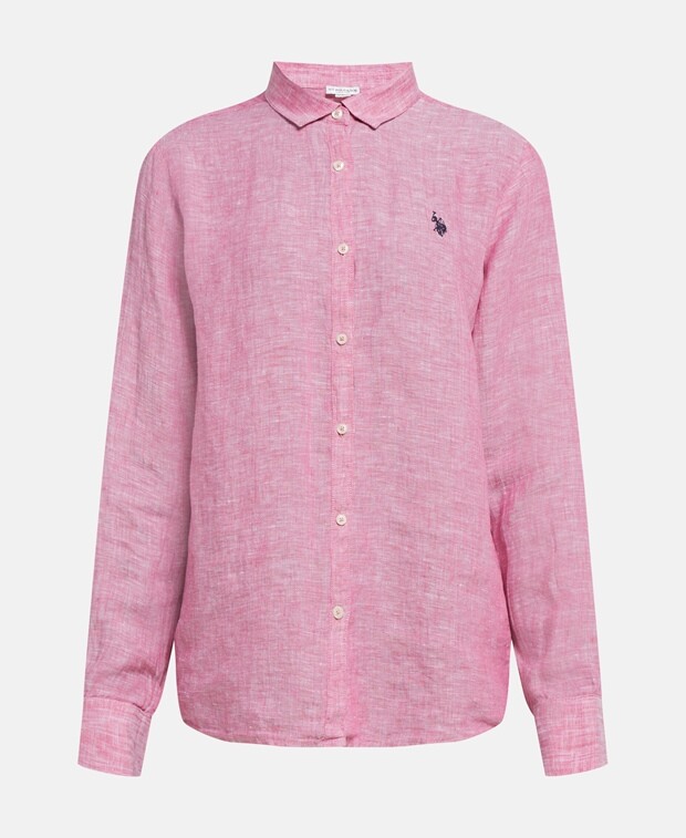 

Льняная блузка U.S. Polo Assn., розовый