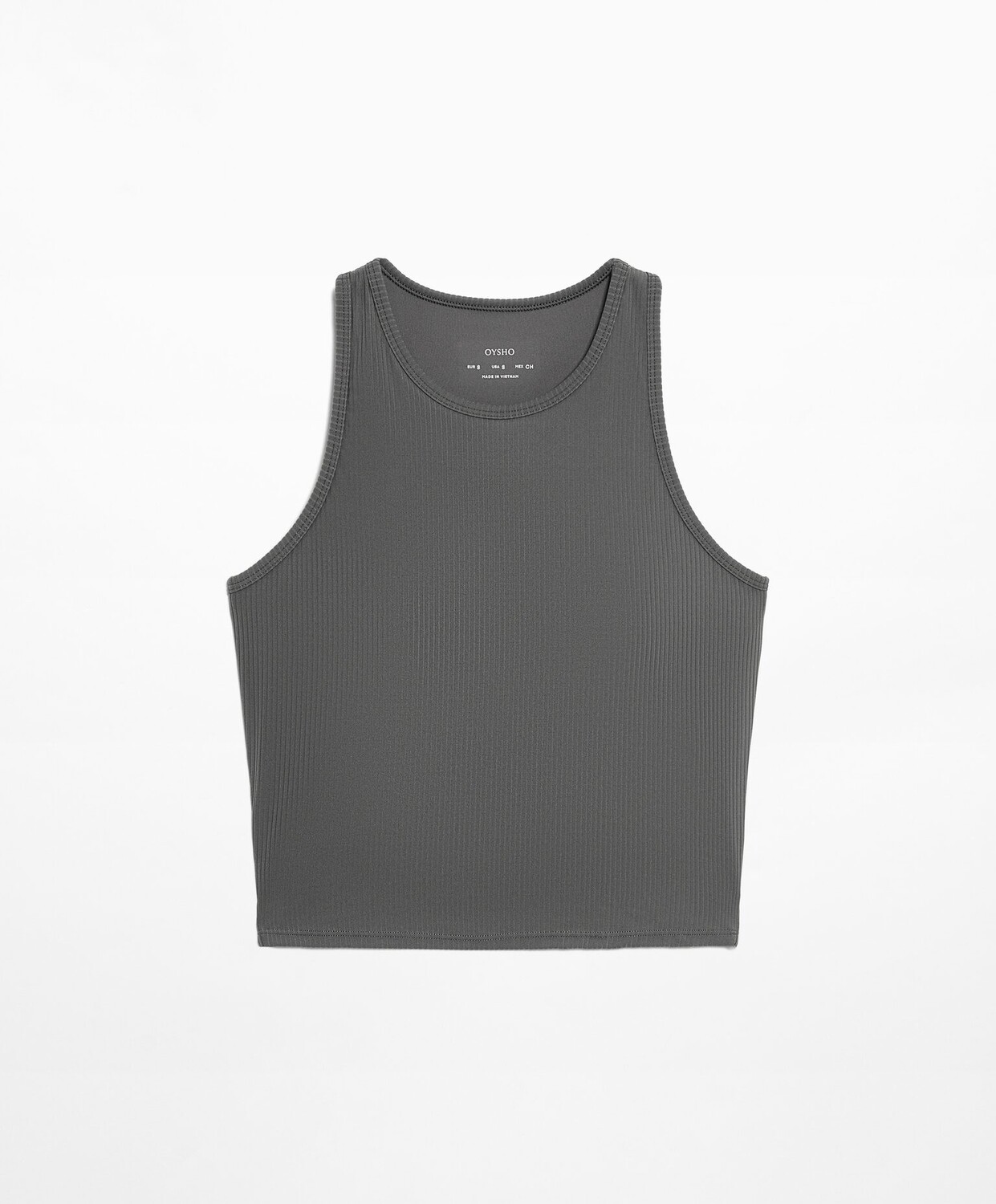 

Топ Oysho Rib Comfortlux Tank, темно-серый