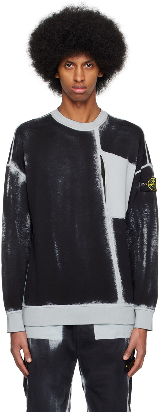 

Синяя толстовка с принтом Stone Island, Синий