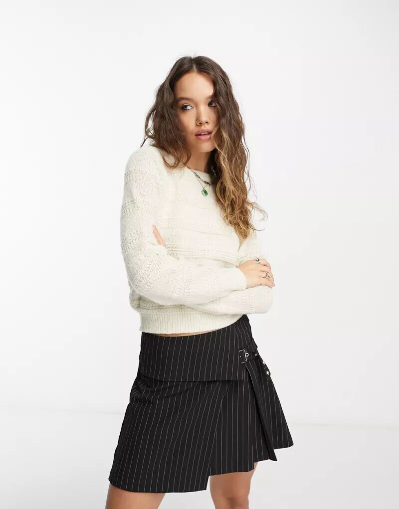 

Vero Moda Белый свитер с фактурной березой