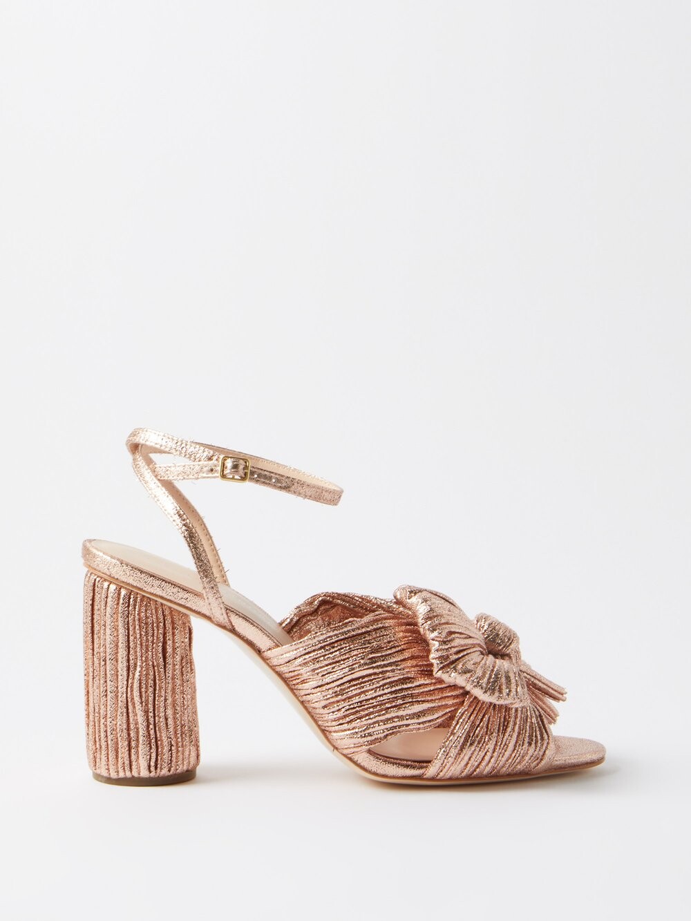 

Босоножки camellia 90 со складками и ламе Loeffler Randall, розовый