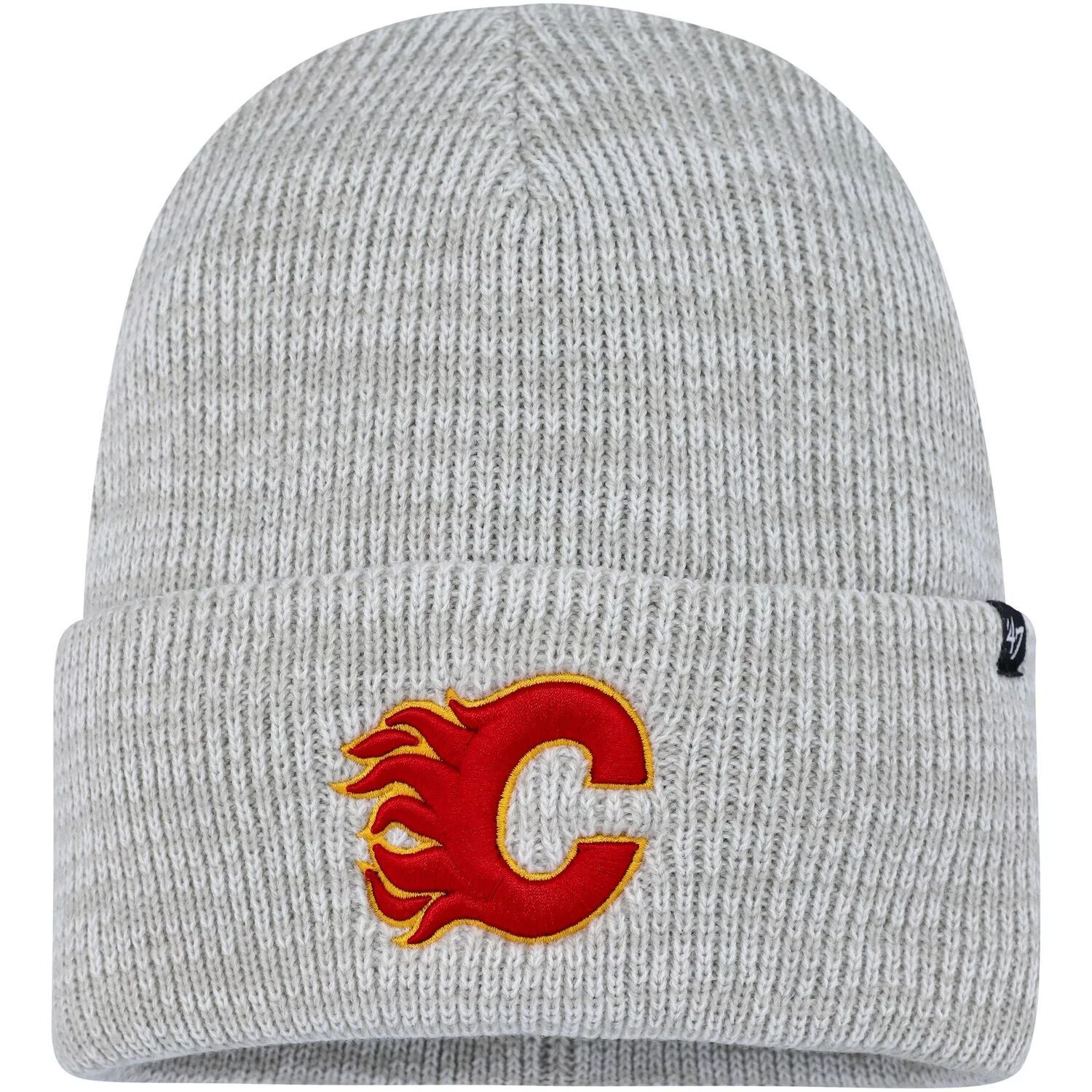 

Мужская серая вязаная шапка с манжетами '47 Calgary Flames Brain Freeze