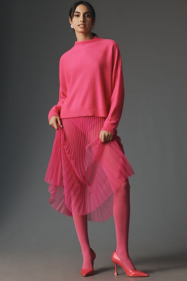 

Юбка-миди Anthropologie Sunburst плиссированная, фиолетовый