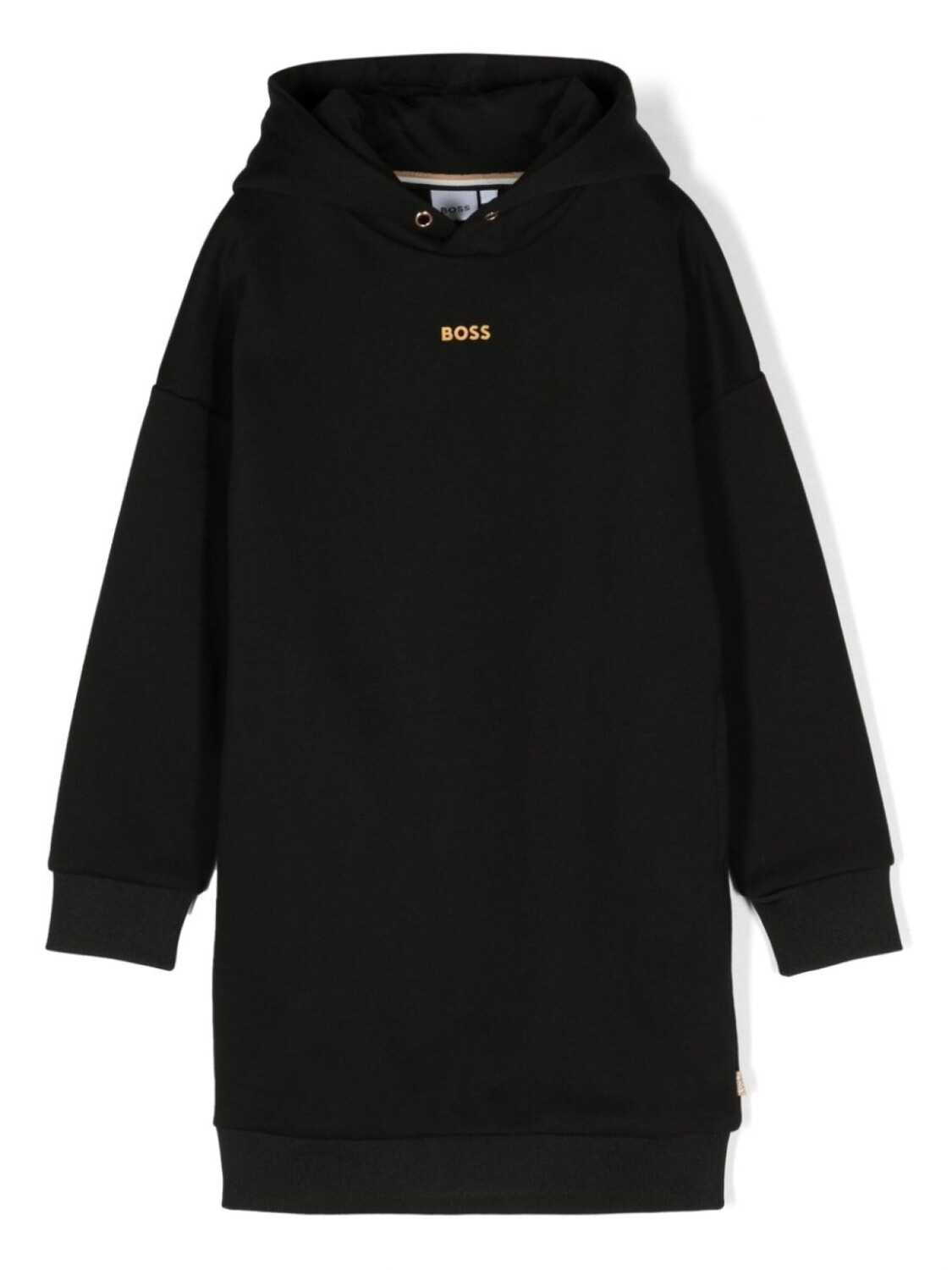 

BOSS Kidswear платье с капюшоном и логотипом, черный