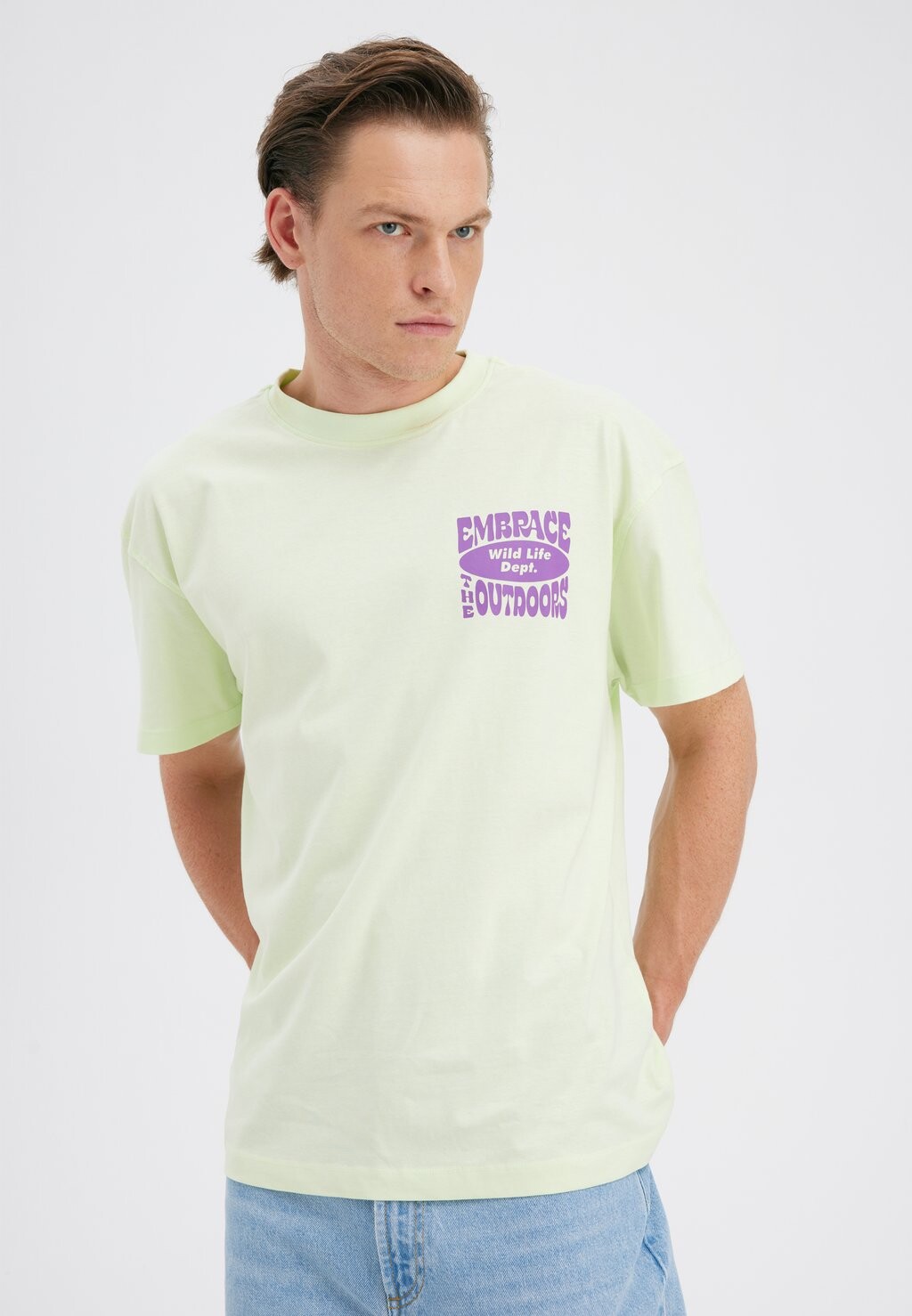 

Футболка с принтом Unisex YOURTURN, цвет off-white