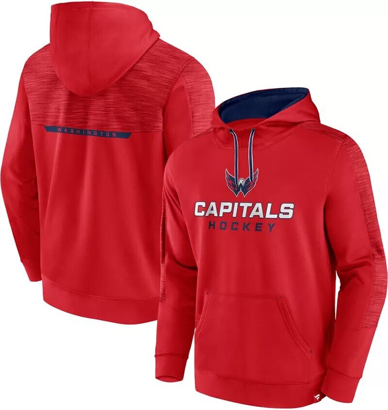 

Красная пуловерная толстовка с надписью NHL Washington Capitals